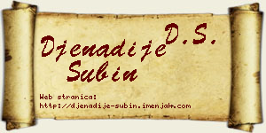 Đenadije Subin vizit kartica